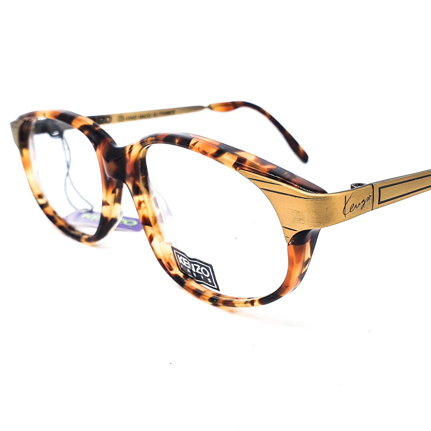 Kenzo Bagatelle montatura ovale-cateye realizzata a mano in Francia, 2 colorazioni, NoS anni '80