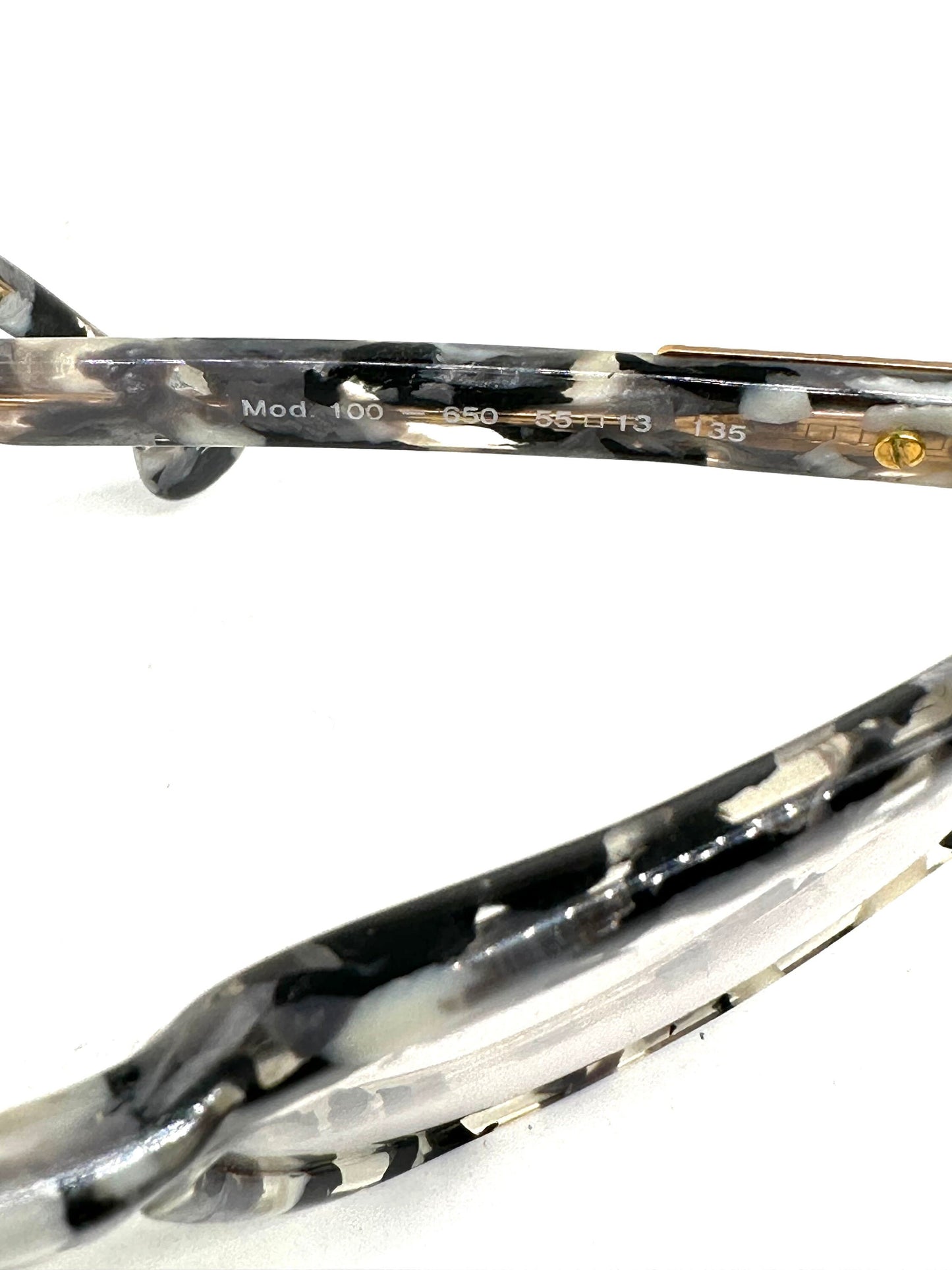 Enrico Coveri 100 Grey marbled cateye eyeglasses/sunglasses frames, 1990s NOS Italy