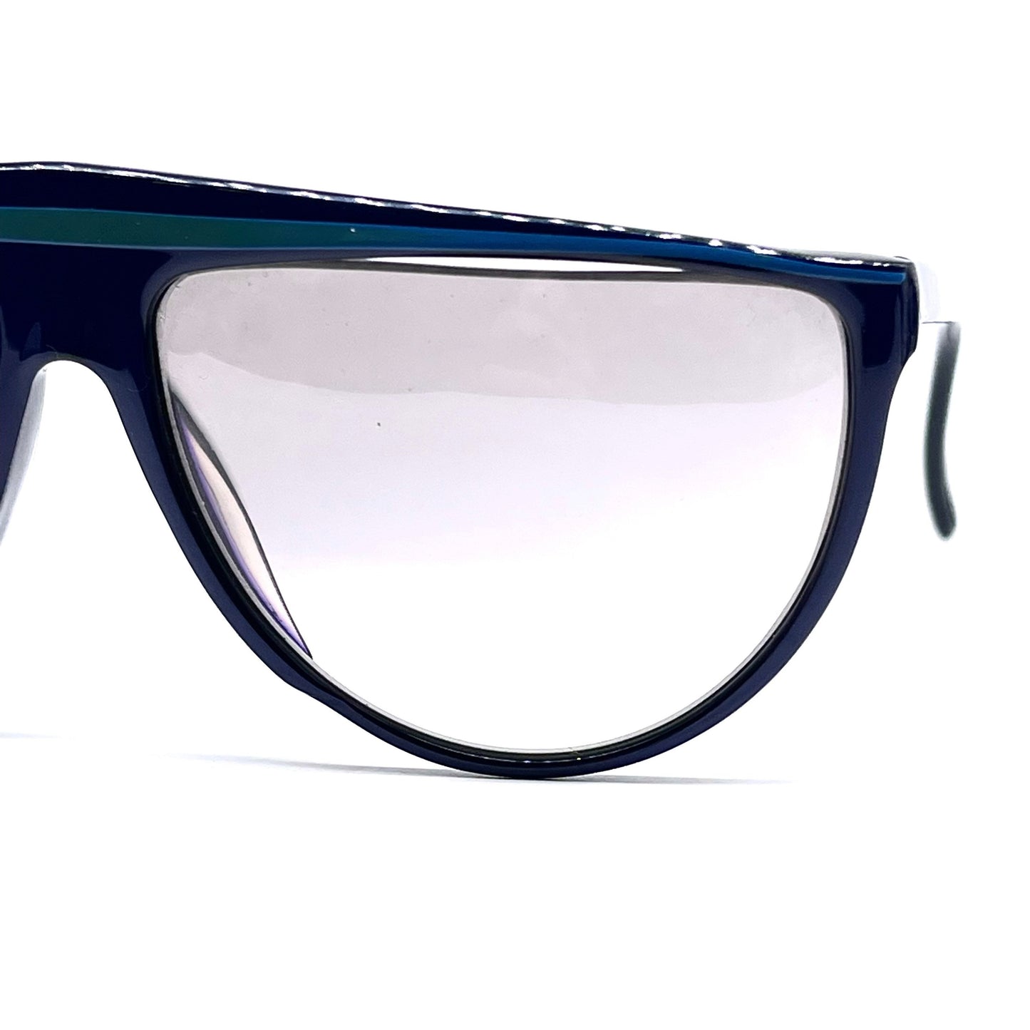 Gianni Versace deep blue oversized wrap sunglsses made in Italy, 80s NOS