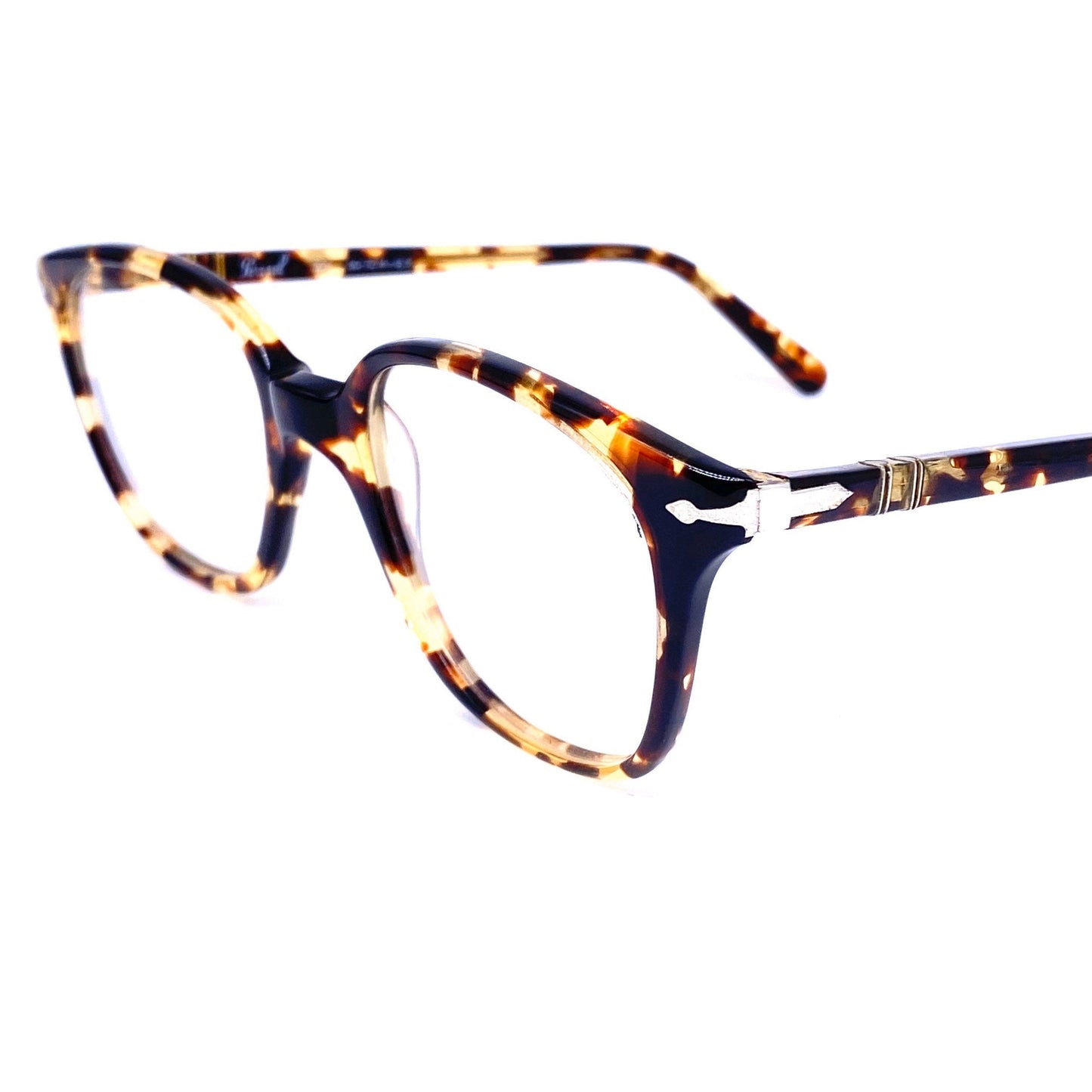 Persol Ratti 301 classy Demi amber eyeglasses frames, geek style, NOS 80s Italy