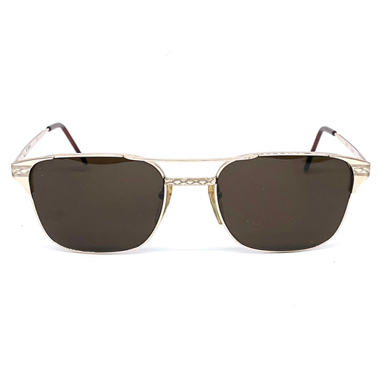 Newave C.01 M 314 square metal/clear eyeglasses frames, 80s