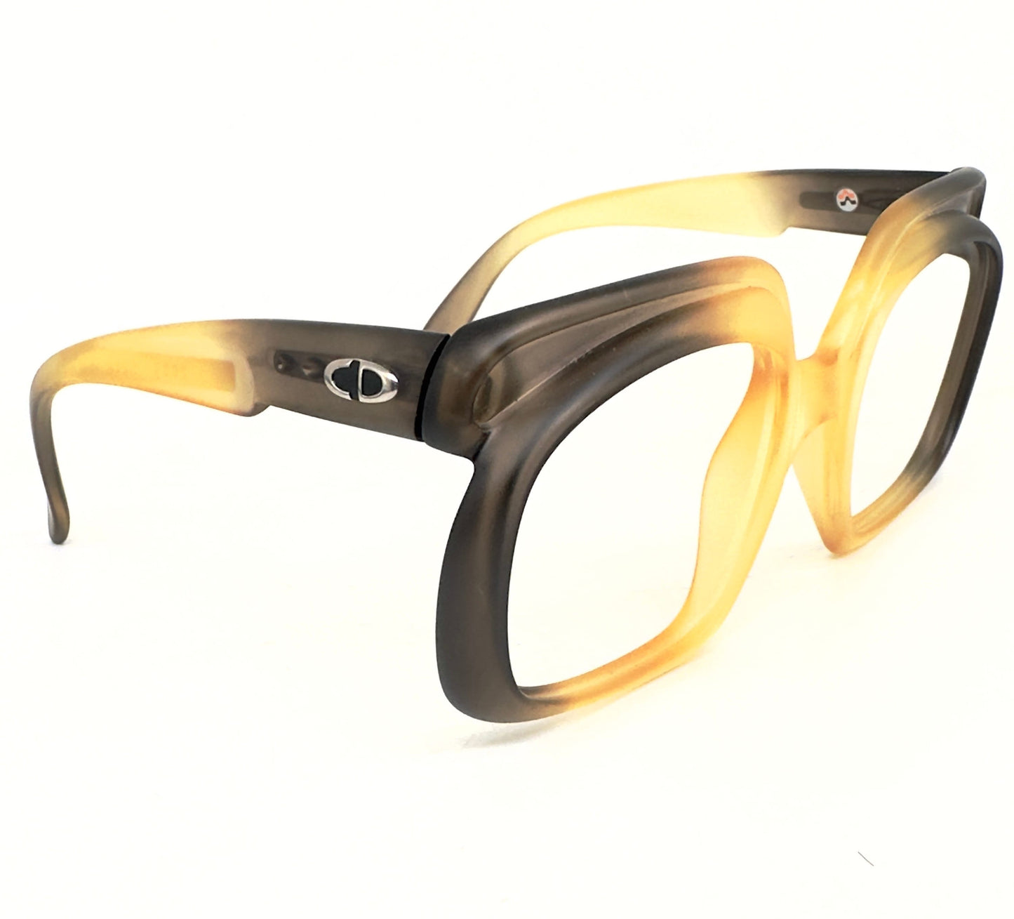 Christian Dior 1970s square oversized eyeglasses/sunglasses frames, 2 colorways, Optyl Austria
