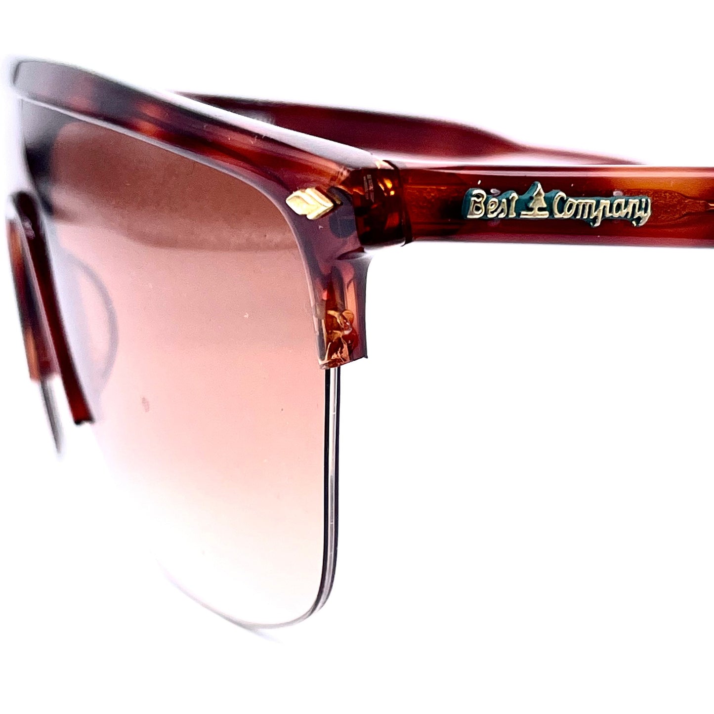 Best Company tortoise square shield sunglasses NOS 80s Italy