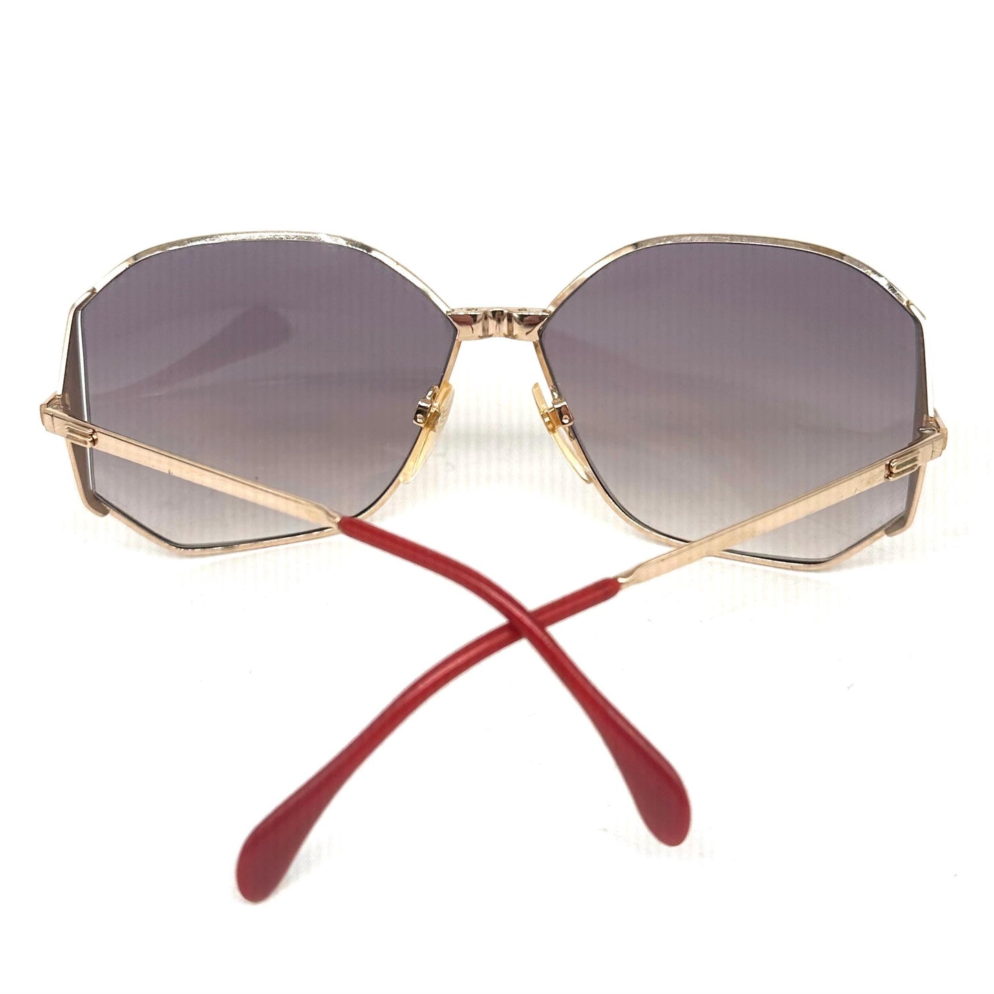 Silhouette 8012 red and gold oval squared sunglasses, 1980s NOS Made in Austria