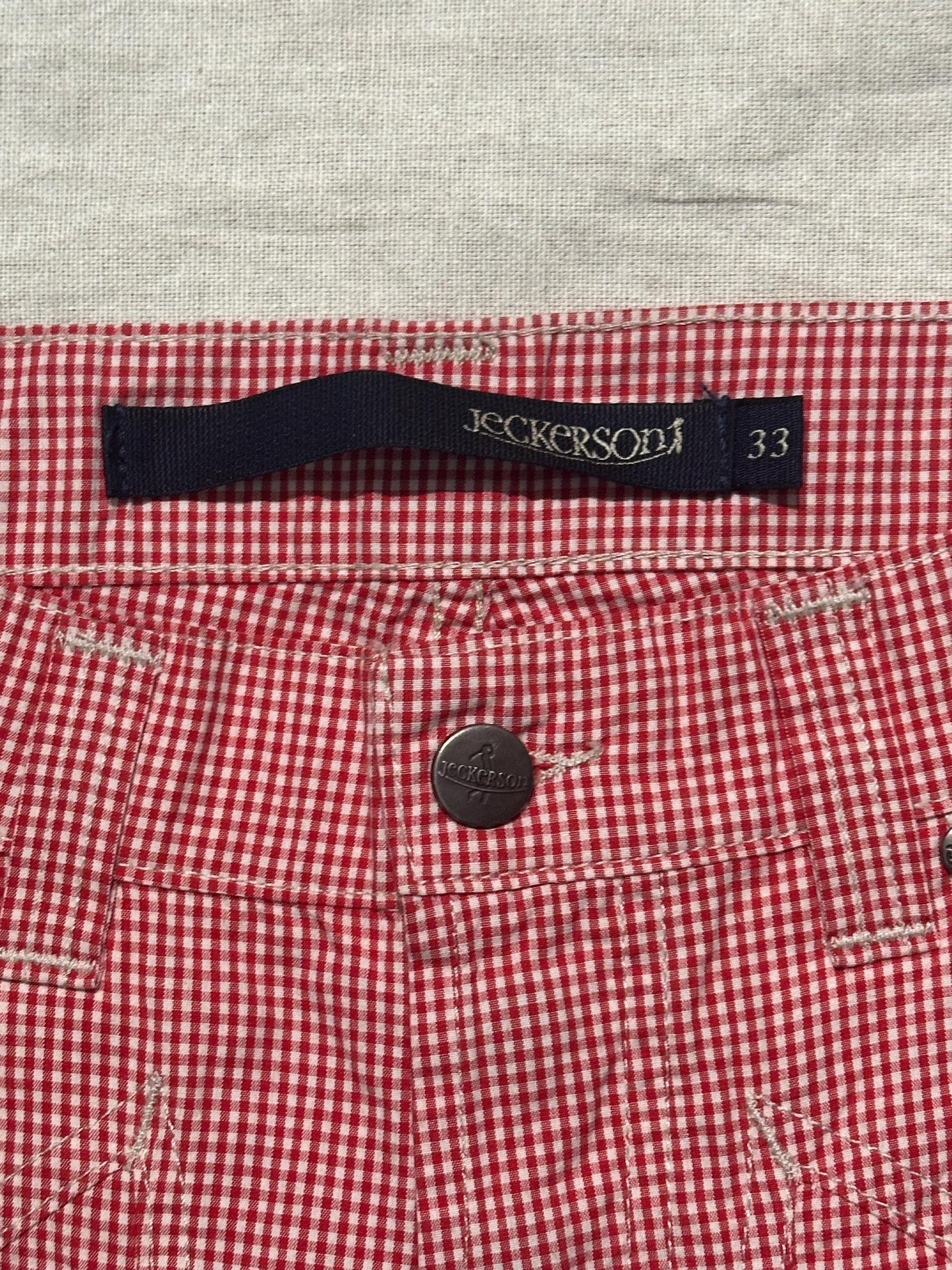 Jackerson checkered chinos white and red light cotton pant BNWT Y2k