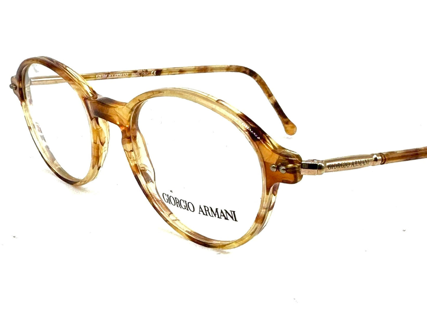 Giorgio Armani 357 oval tortoise keyhole bridge eyeglasses , NOS 90s Italy
