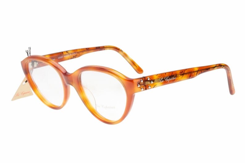 Les Copains LC22 Demi blonde pantos ladies eyeglasses hand made in Italy by Aprilia in the 80s. noS.