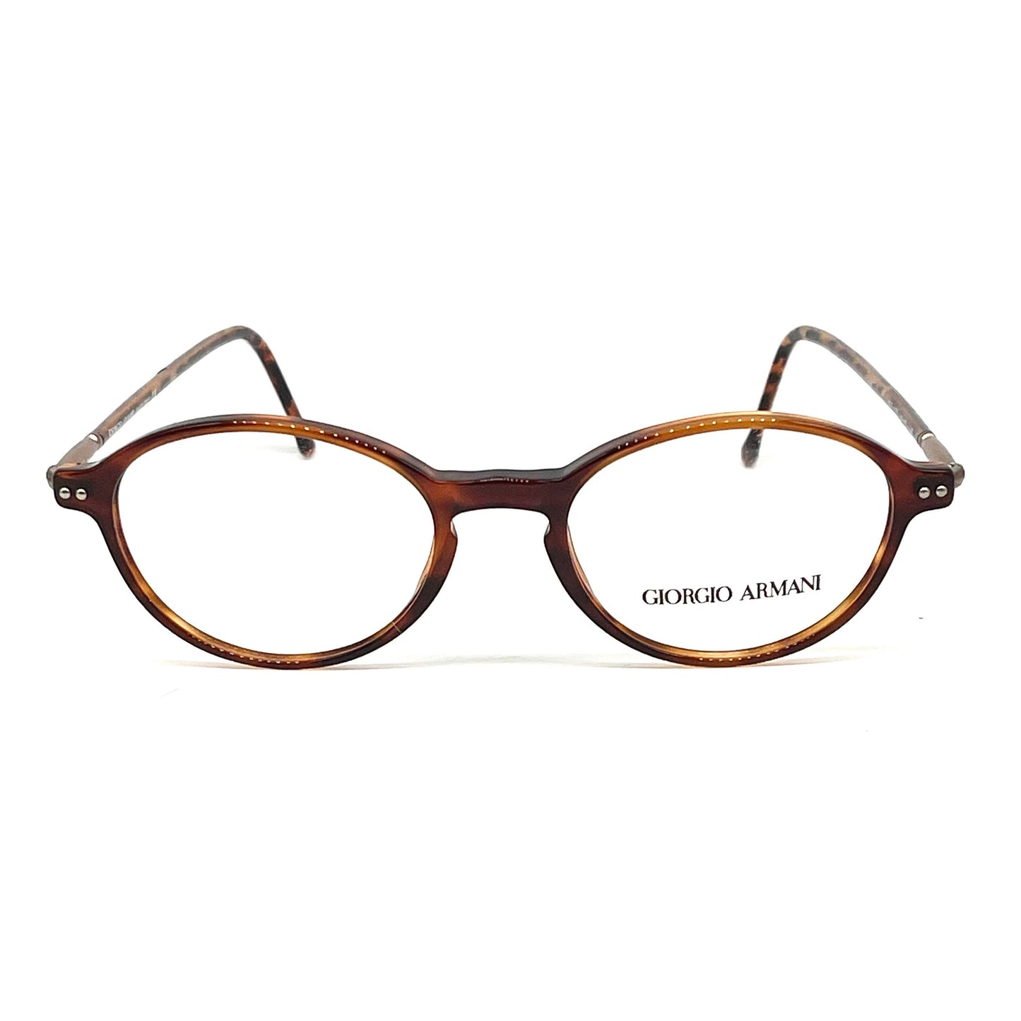 Giorgio Armani 357 oval tortoise keyhole bridge eyeglasses , NOS 90s Italy