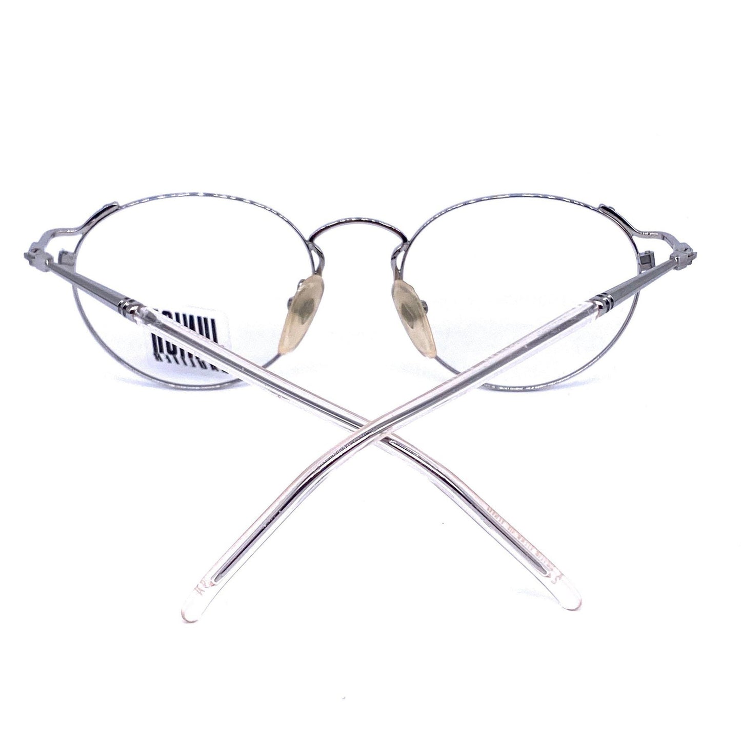 Junior Gaultier 57-2271 round silver eyeglasses frames made in Japan 80s NOS