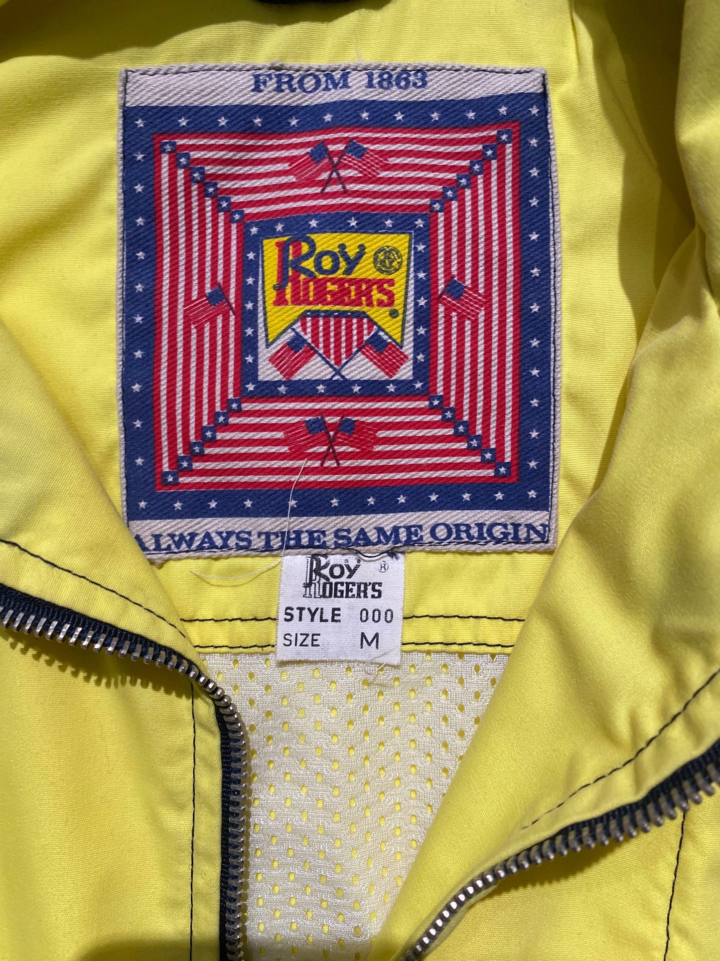 Roy Rogers since 1863 2 in 1 sailing style jacket/ vest in luminous yellow and navy, mint condition sz M