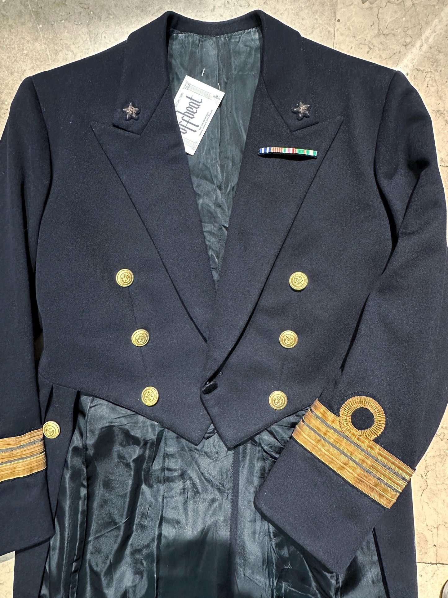 Italian Royal Navy 1930 circa frock winter Gala coat uniform, in perfect condition.