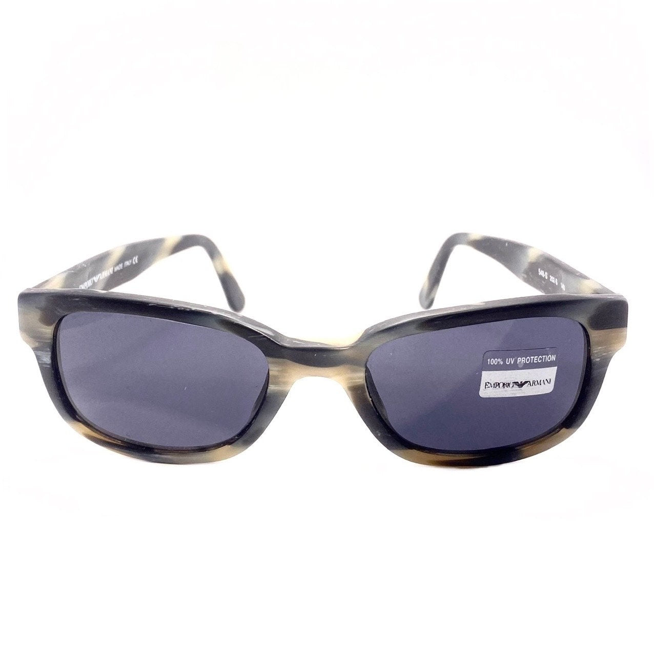 Emporio Armani 548S matt marble rectangular sunglasses, 1990s NOS Italy