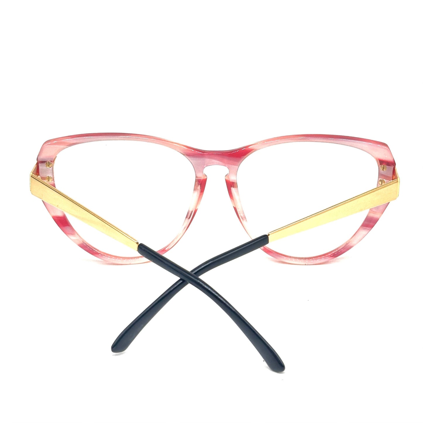 Missoni M181 stunning butterfly red eyeglasses frames w golden temple, 80s NOS made in Italy