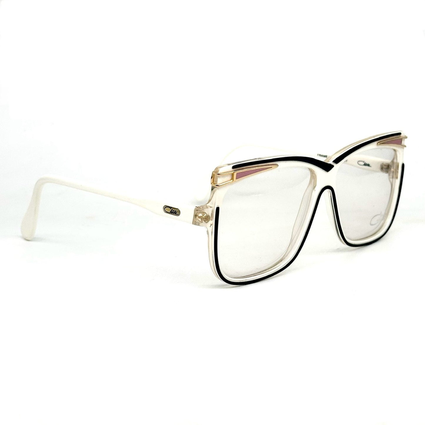 Cazal 168 square oversized eyeglasses w the iconic avant garde design, made in W Germany 80s NOs