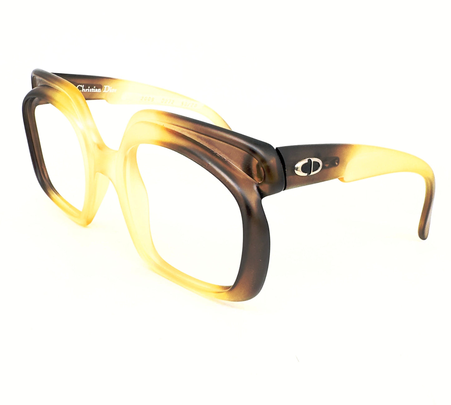 Christian Dior 1970s square oversized eyeglasses/sunglasses frames, 2 colorways, Optyl Austria
