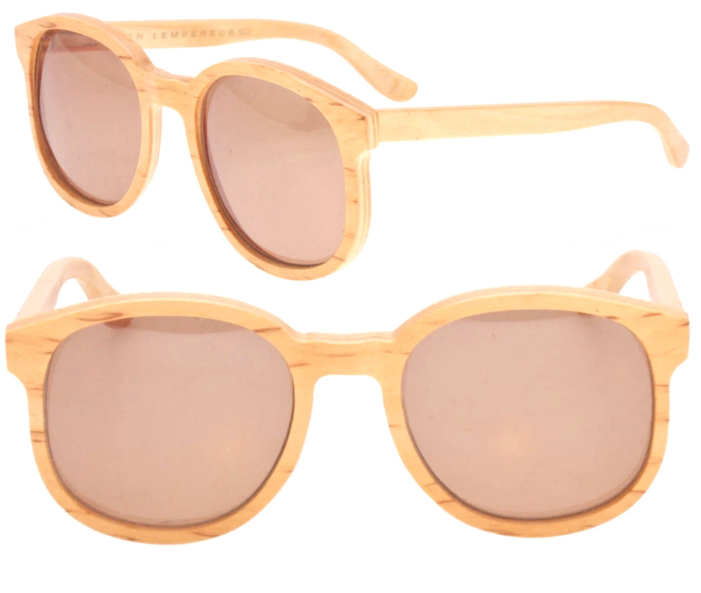 Jean Lempereur pantos real wood sunglasses, Woodline hand crafted in France NOS 80s