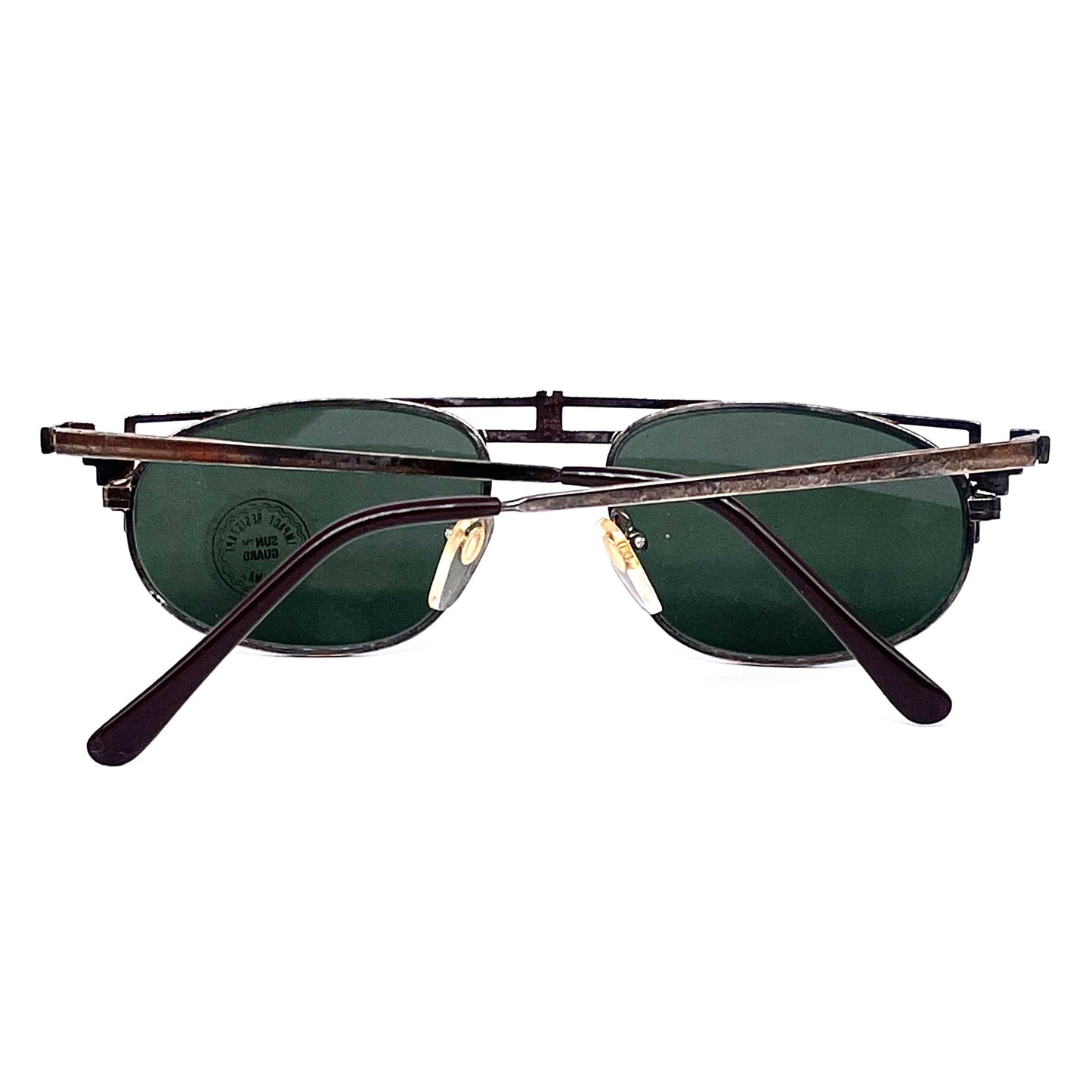 Incognito avant-garde silver metal sunglasses, geometrical Cazal inspired style, 80s NOS