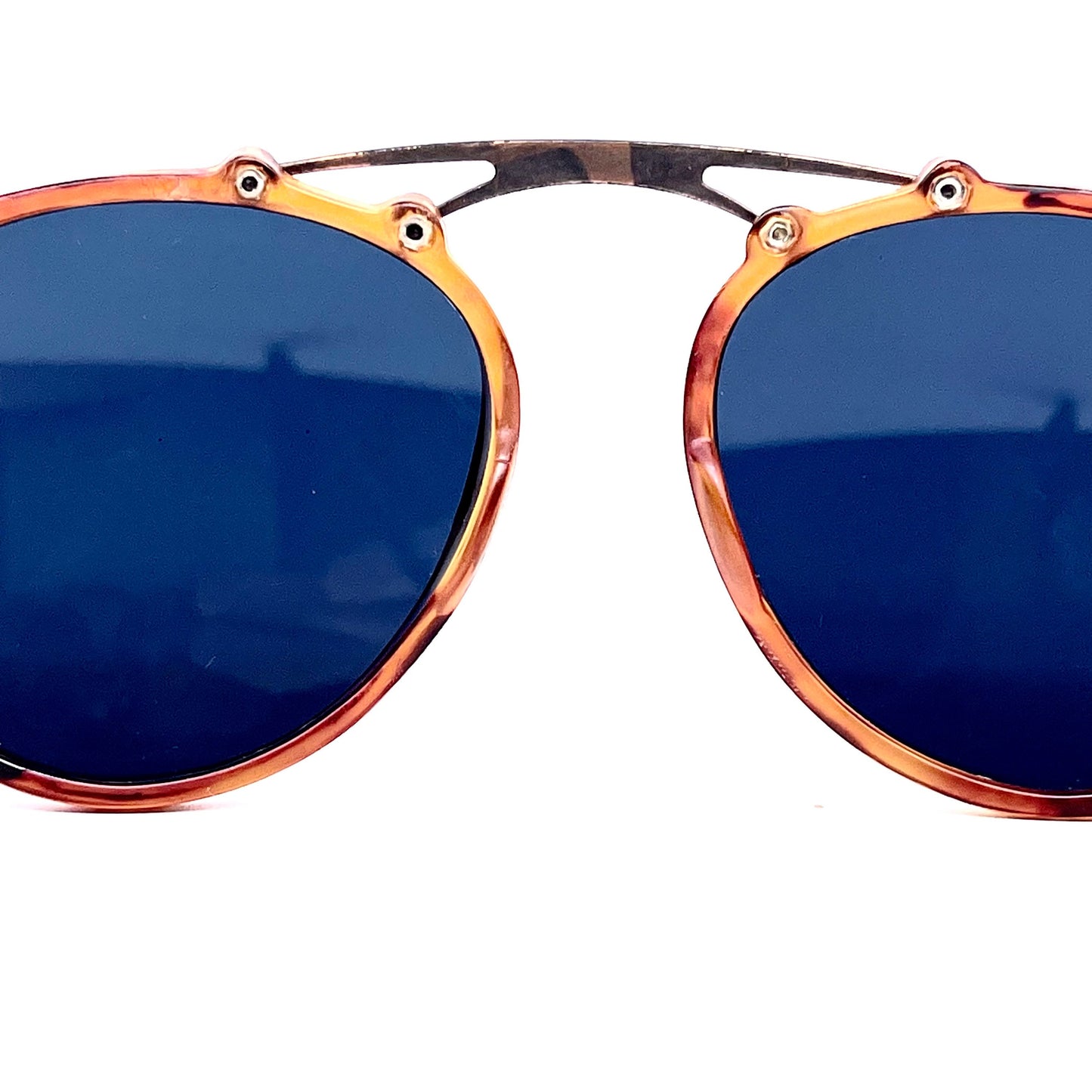 Incognito 9080 steampunk style aviator sunglasses in tortoise-brass NOS 80s
