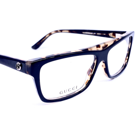 Gucci 3544 cool flat top black / tortoise cello eyeglasses hand made in Italy