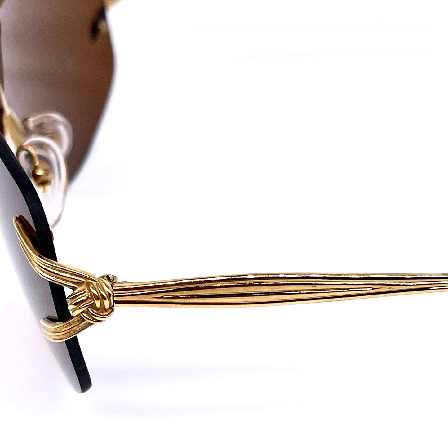 Emanuel Ungaro by Persol Ratti mask sunglasses with gold plated structure & rope temples NOS 80s