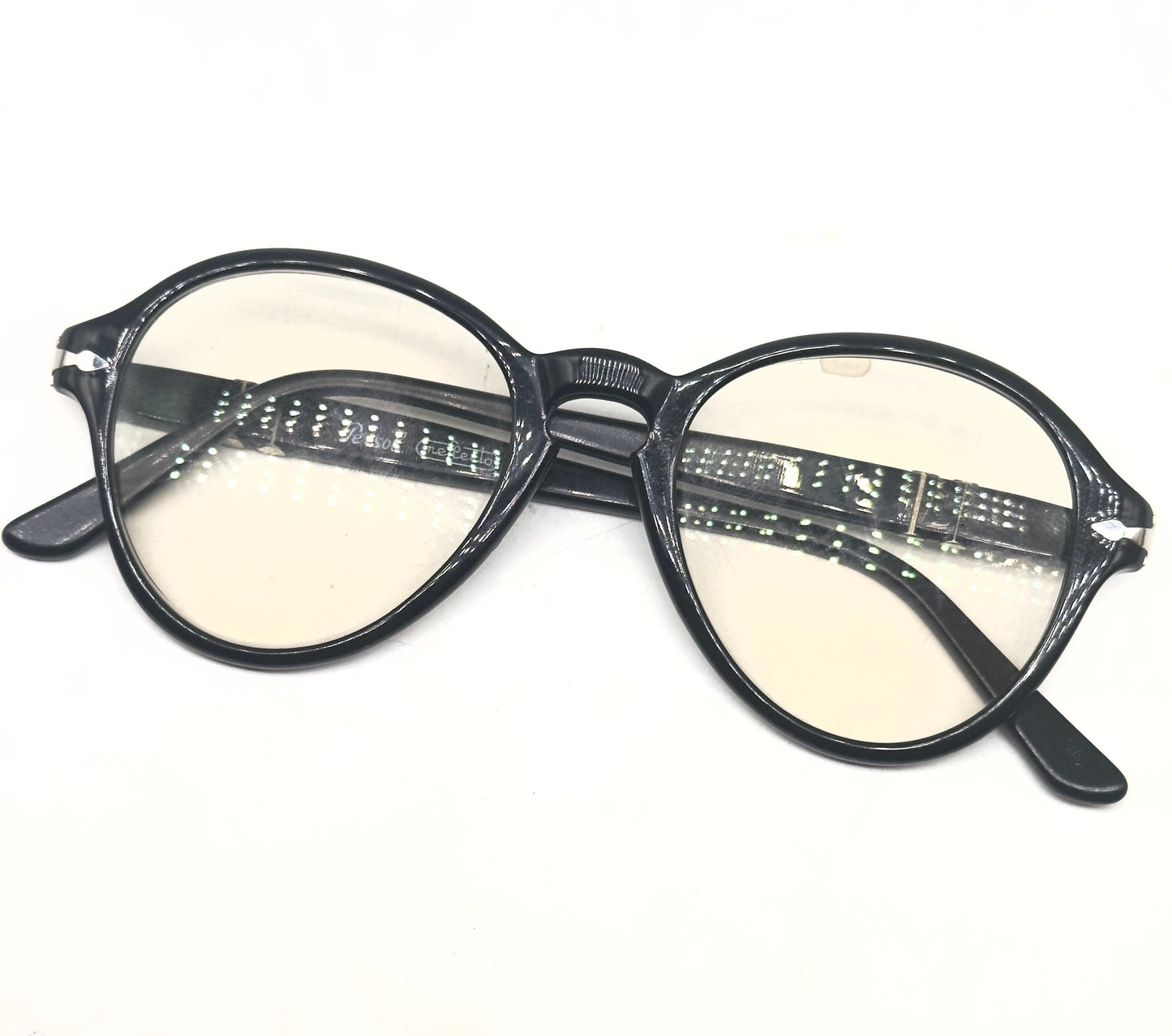 Persol Ratti black round keyhole frames hand made in Italy 1960s