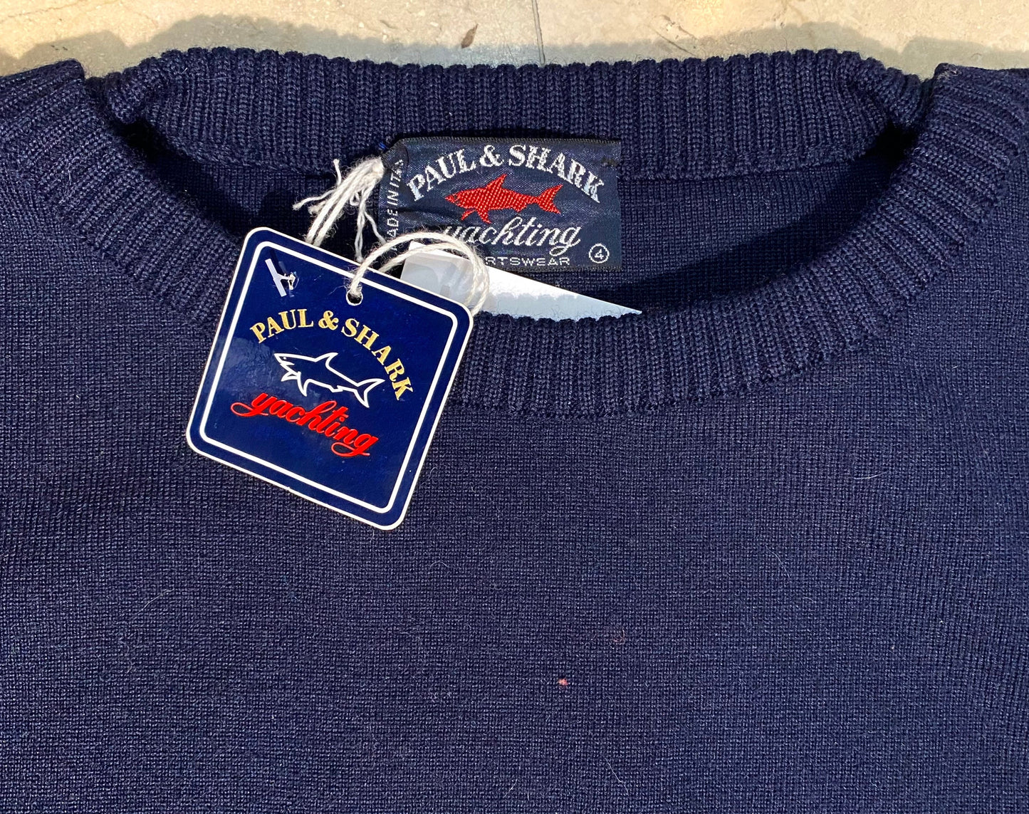 Paul&Shark Yachting BNWT navy wool sailor style jumper w pocket, mint