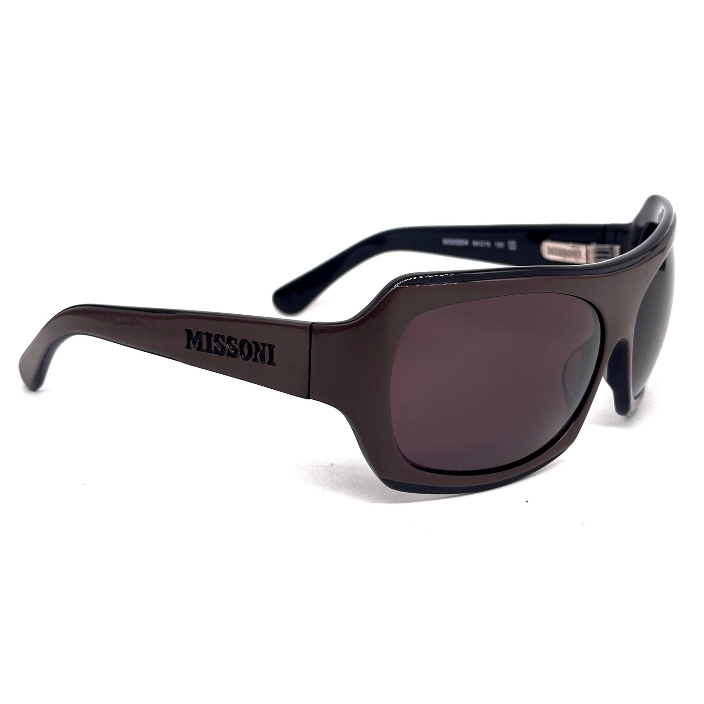Missoni MI50304 brown and black oversized bug eye  sunglasses hand made in Italy, 90s NoS