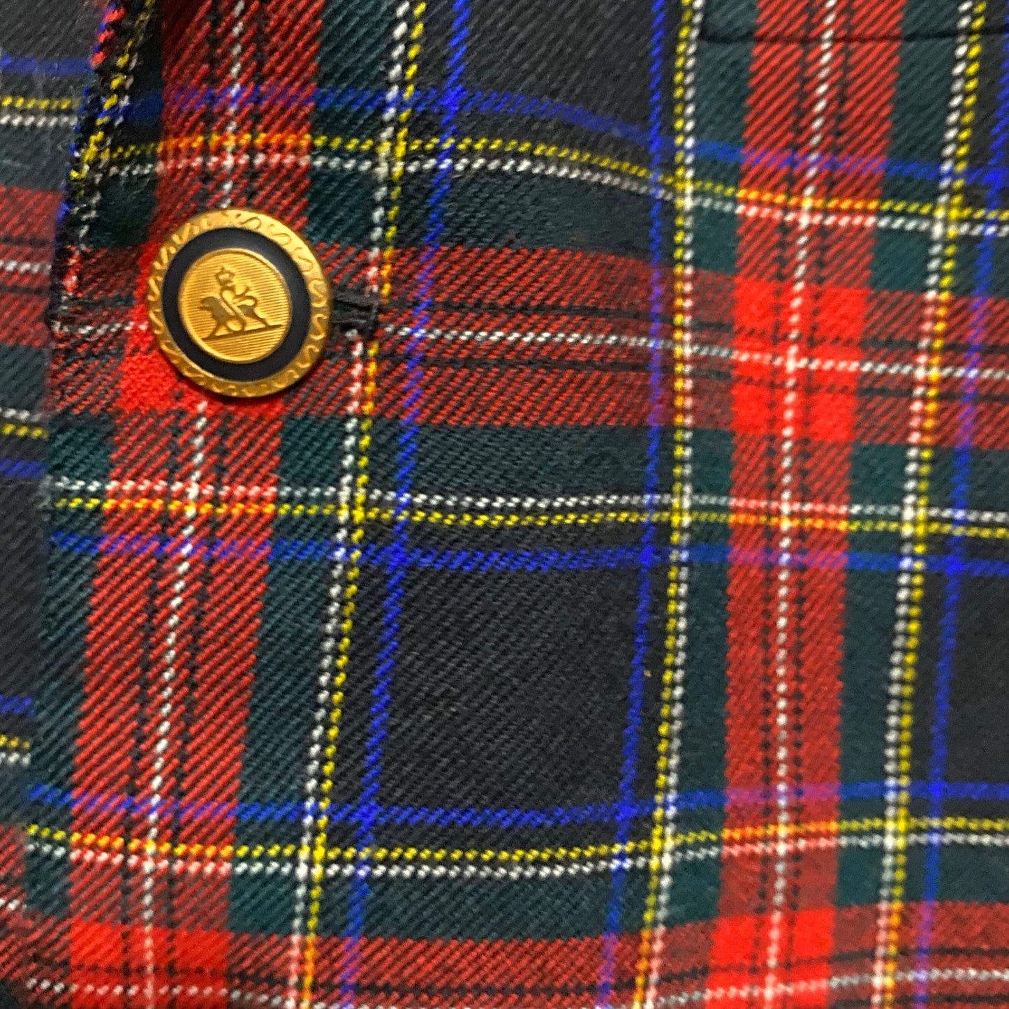 Tailor made classy tartan wool suit hand crafted in Italy by Catanzariti, sz S / 46