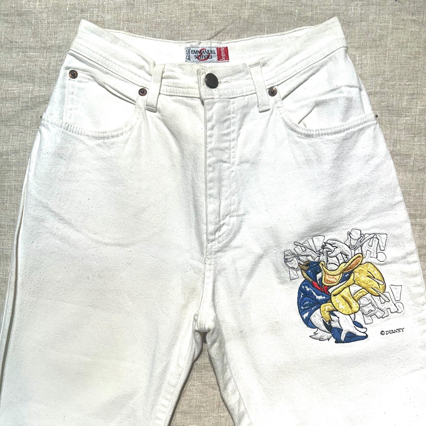 Disney Donald Duck White Denim Pant Size 44