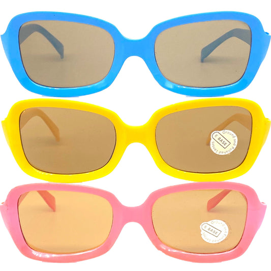 1960s NOS colorful Mod style oversized sunglasses made in Italy, coming in three variations.
