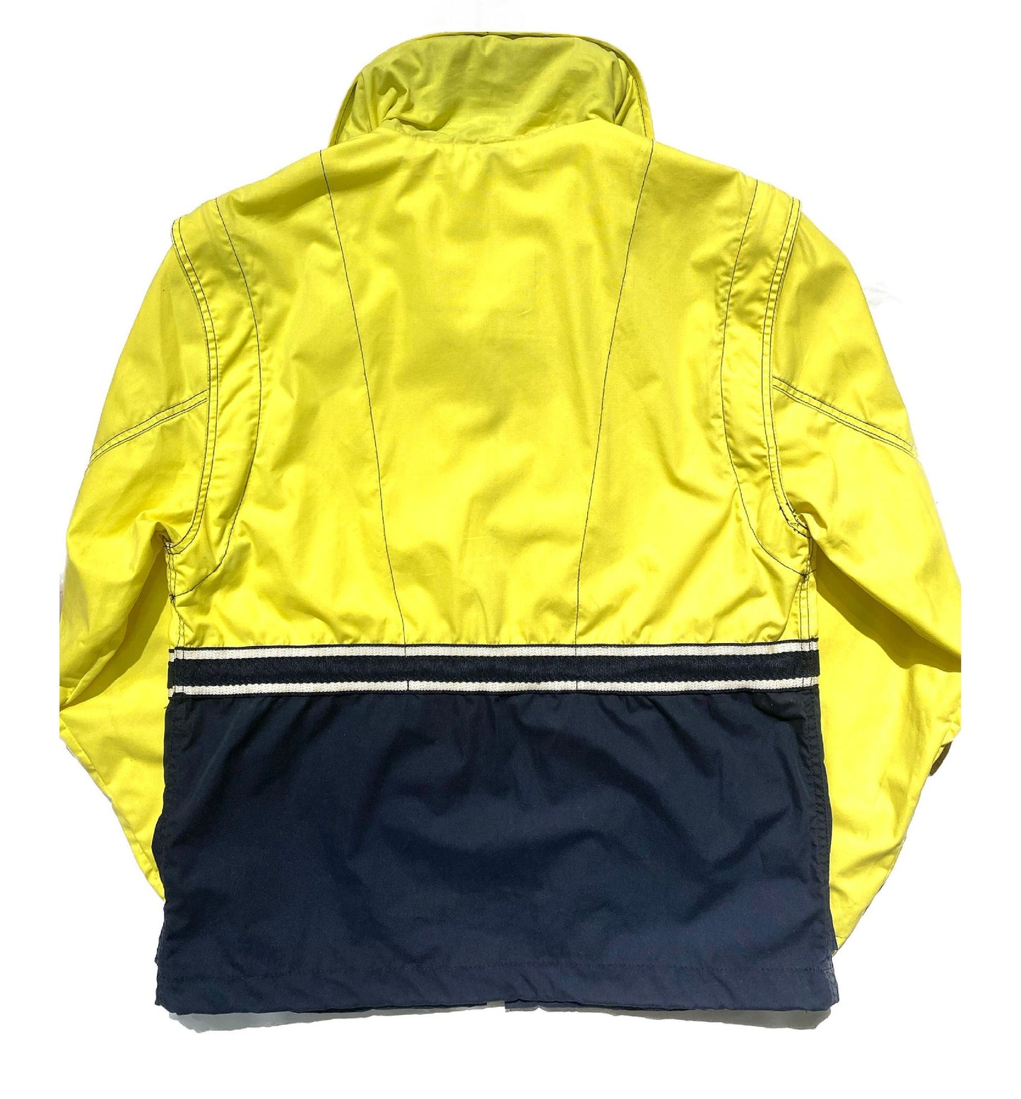 Roy Rogers since 1863 2 in 1 sailing style jacket/ vest in luminous yellow and navy, mint condition sz M