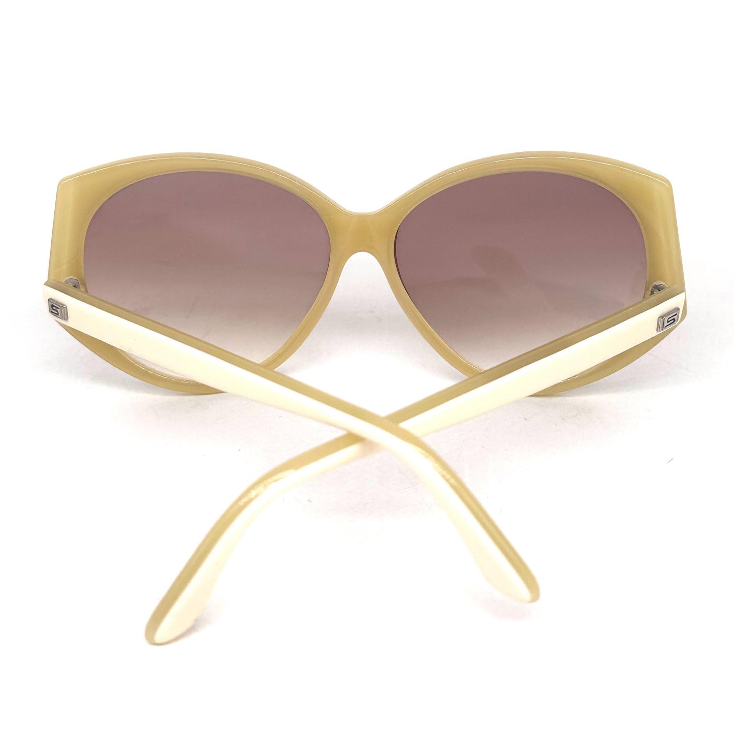 Sirtori Sabrina Handmade White Cream Vintage Sunglasses 1980s