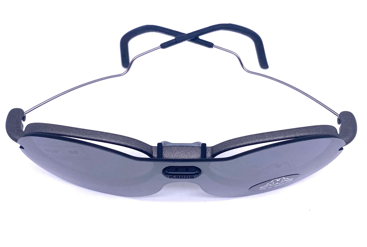Kappa Gara1 clip-on sport wrap oval sunglasses- eyeglasses frames made in Italy, early 2000 NOS