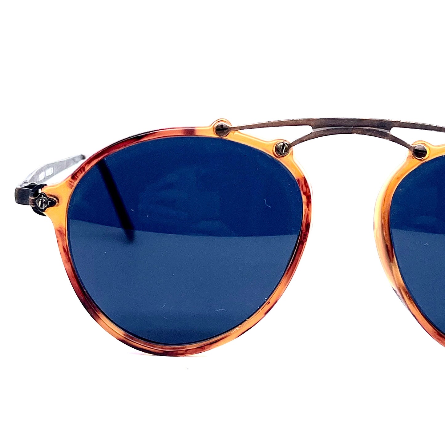 Incognito 9080 steampunk style aviator sunglasses in tortoise-brass NOS 80s