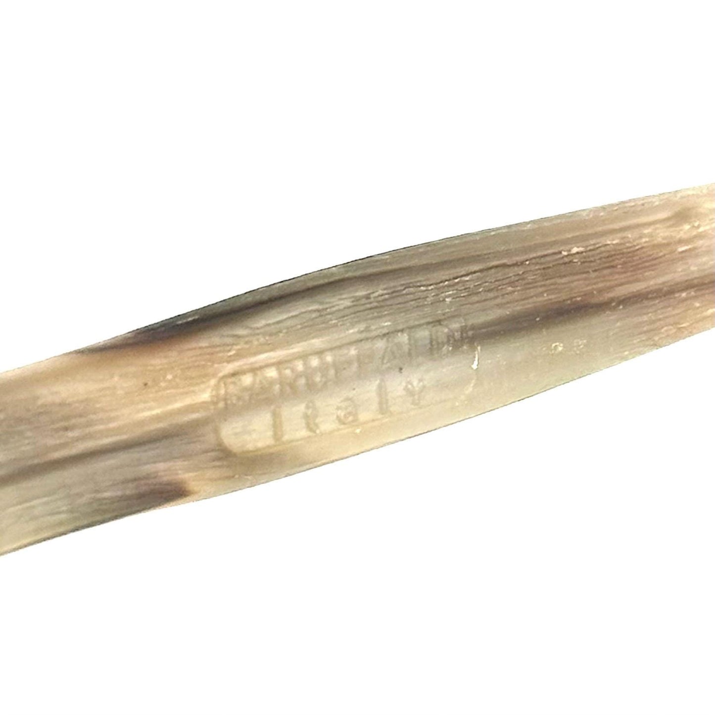 Baruffaldi 1950s PinUp Cateye glasses light wooden sand and brown effect acetate with golden leaves detail, NOS