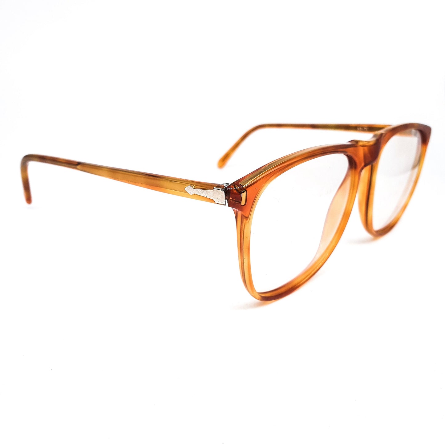 Persol Ratti classic Demi blonde cello drop shape eyeglasses frames, 1970s NOS Italy