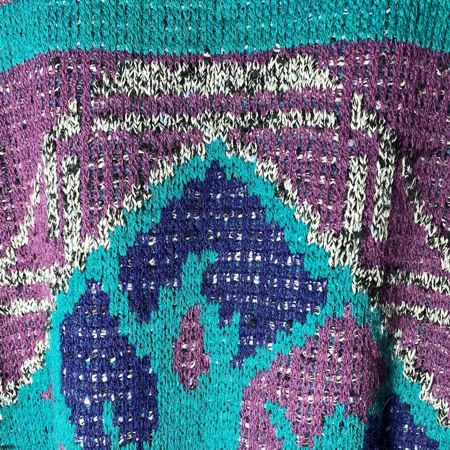 Eventi cool and warmest geometrical knitted alpaca / wool blend jumper, new old stock with tags