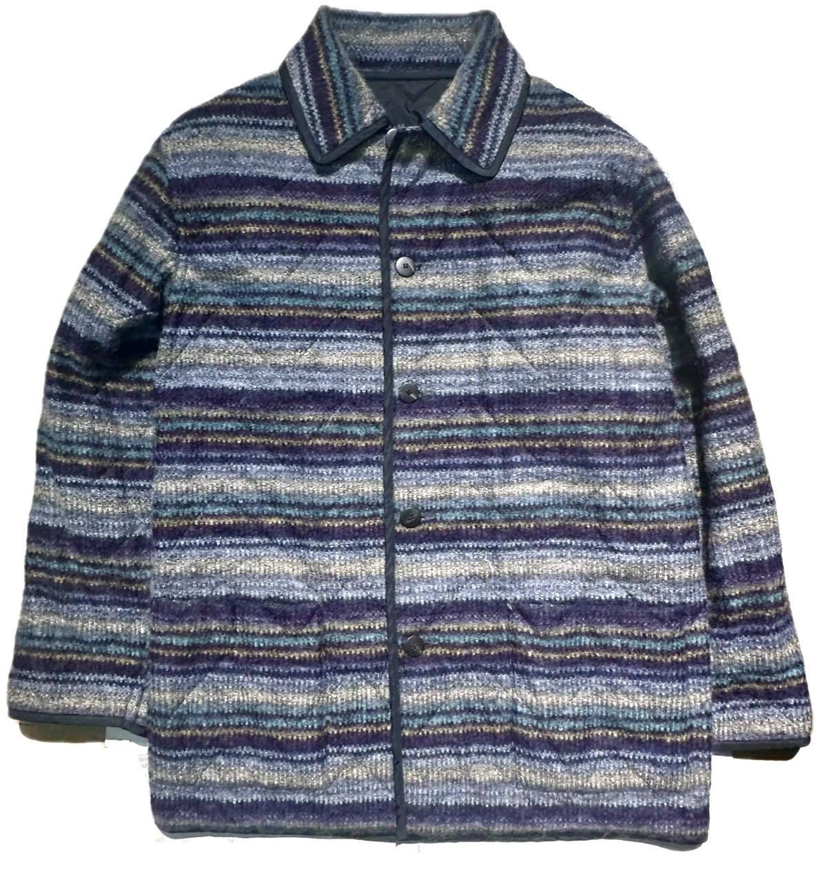 Missoni reversibile multicolor mohair wool - black Quilted long coat, in mint condition sz XL