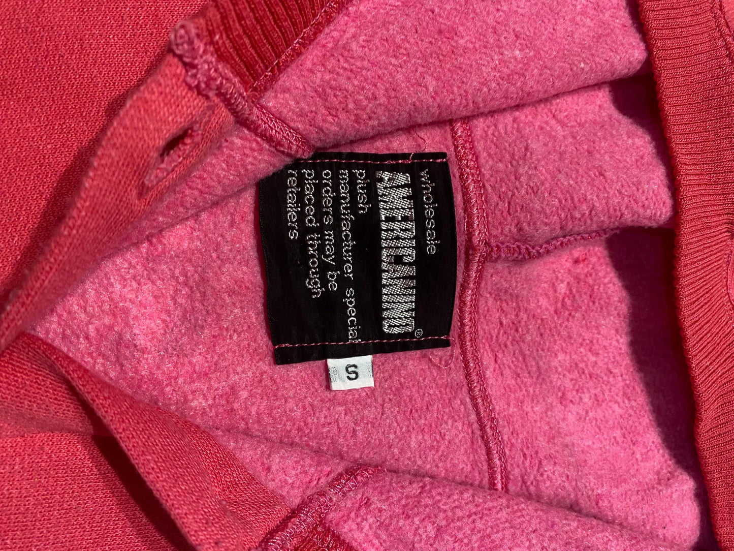 Americanino -Avirex hooded pink overall jumpsuit pijama sweatshirt cotton, cool prints, 80s NOS sz S Man