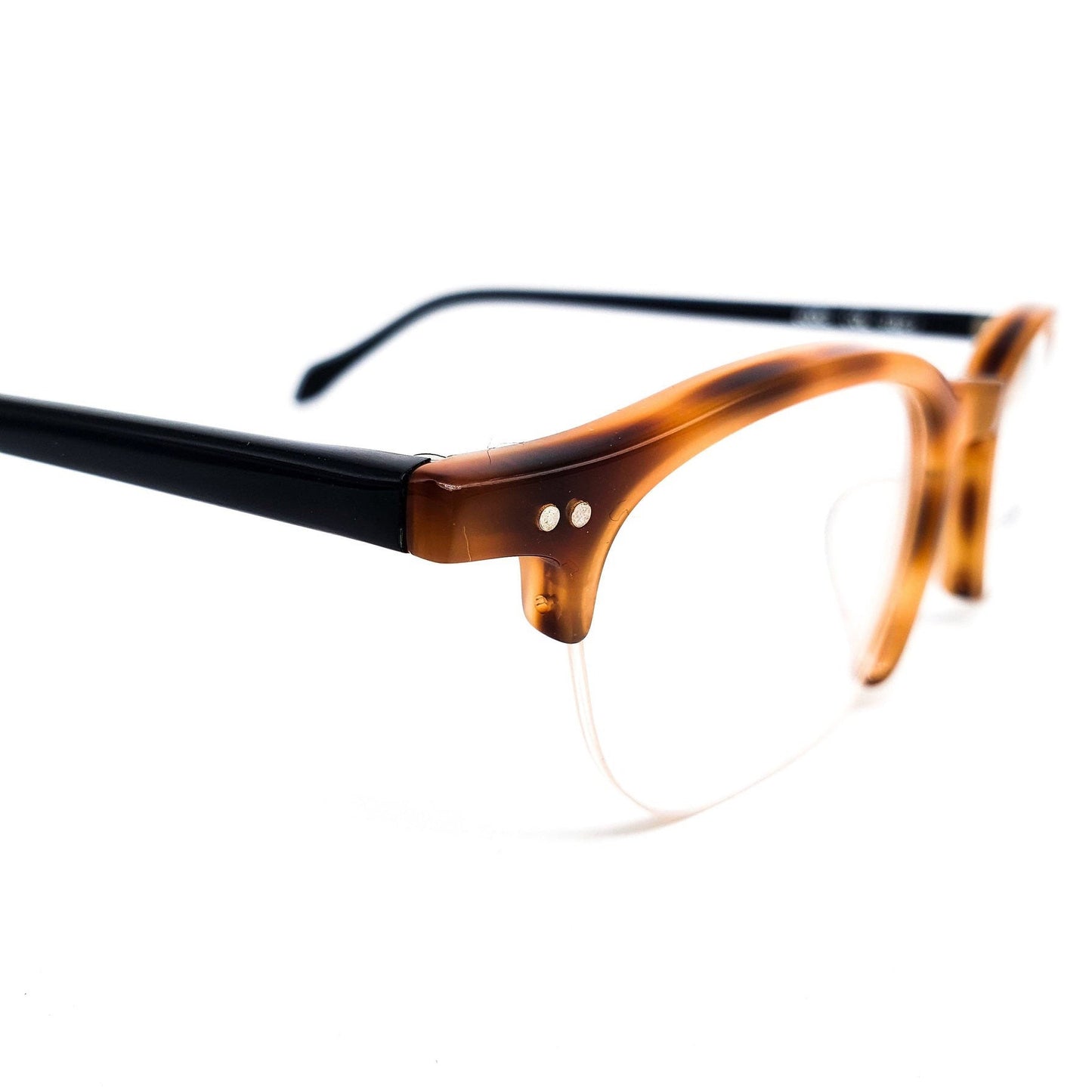 Alain Mikli 6082 squared half rim acetate frames in 3 colorways, NOS 90s France