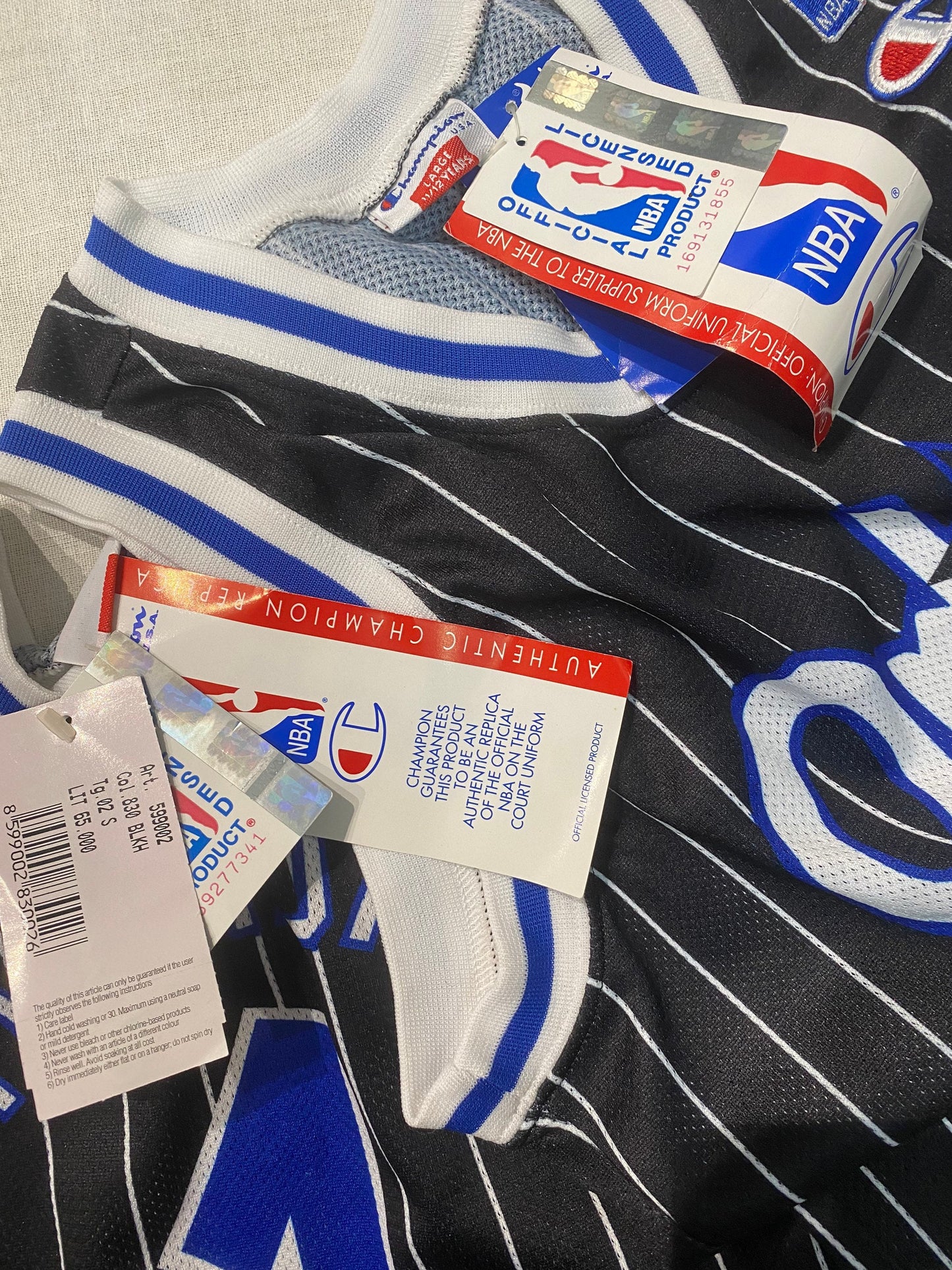 Hardaway 1 Orlando Magic Champions NBA Jersey disponibile ragazzi sz S e L