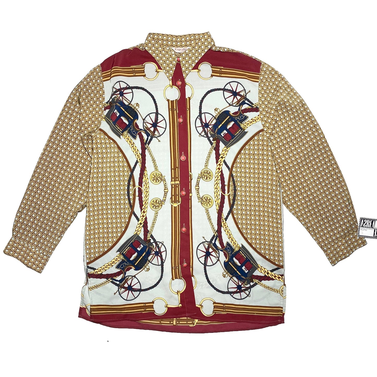 Copalli baroque/hermes style print shirt made in Italy in the 80s, mint
