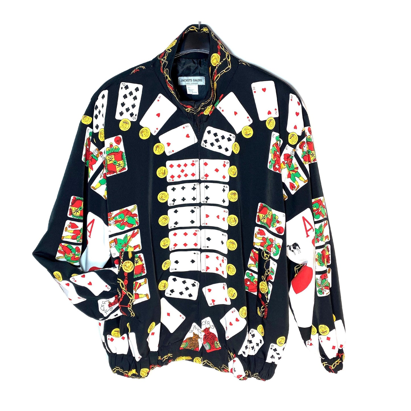 Outstanding Cards & Coins baroque windbreaker jacket, 90s mint condition