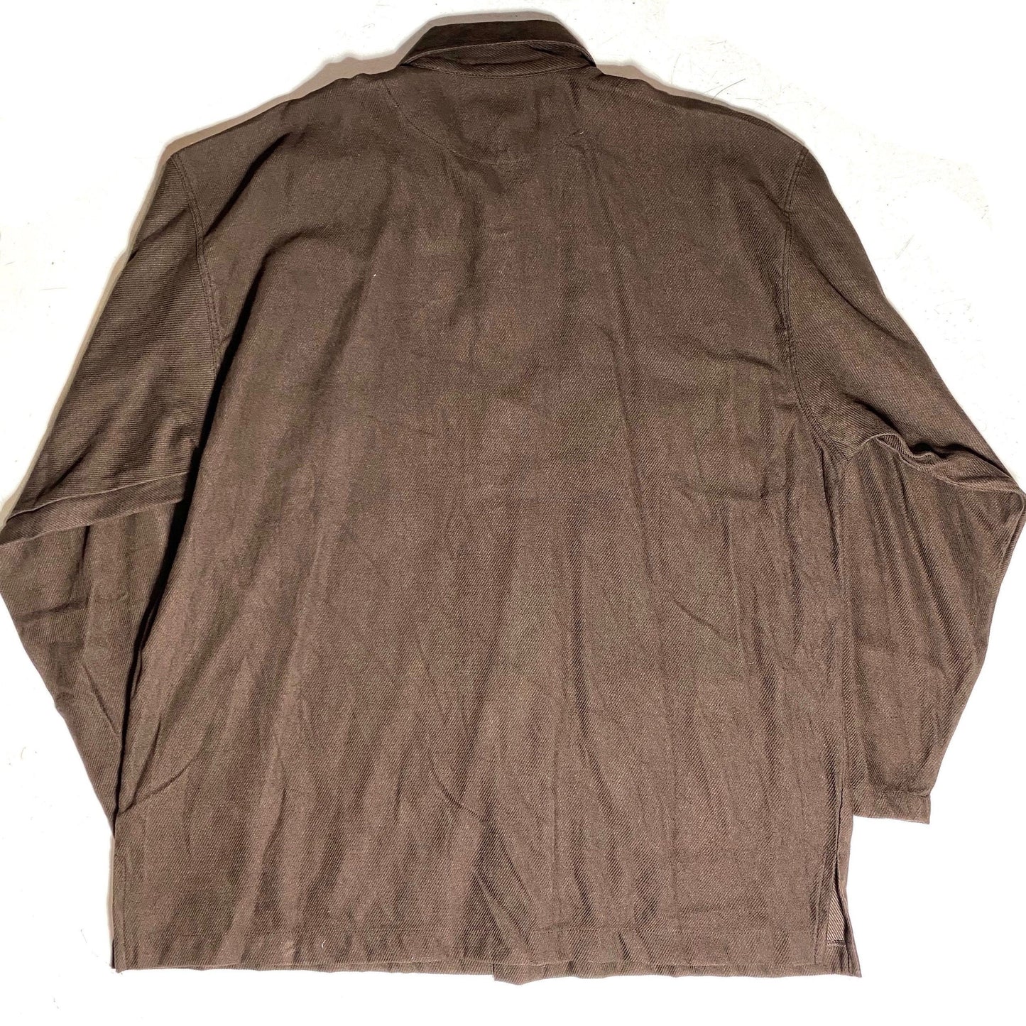 Tipo’s brown striped canvas worker style chore jacket made in Italy, 80s NOS sz XXL