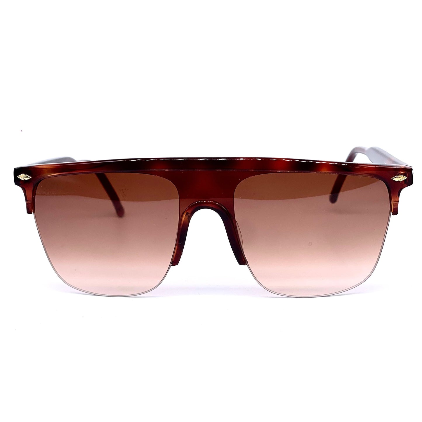Best Company tortoise square shield sunglasses NOS 80s Italy