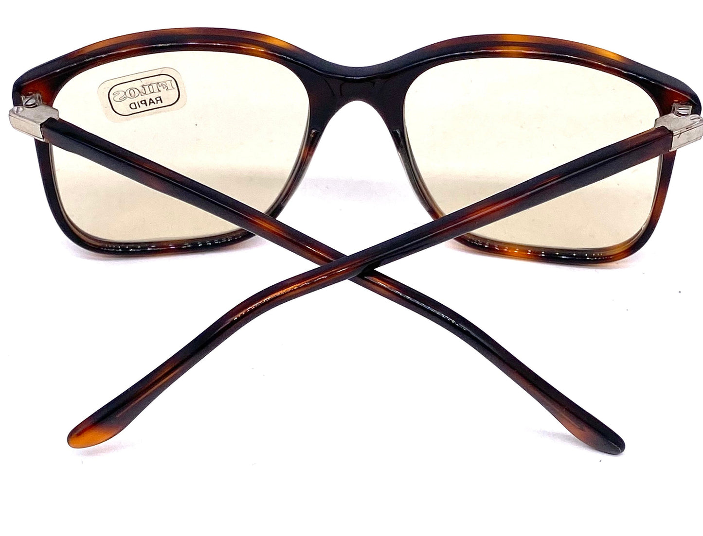 FILOS tortoise square oversized sunglasses w-photochromic tempered crystal lenses, NOS 70s