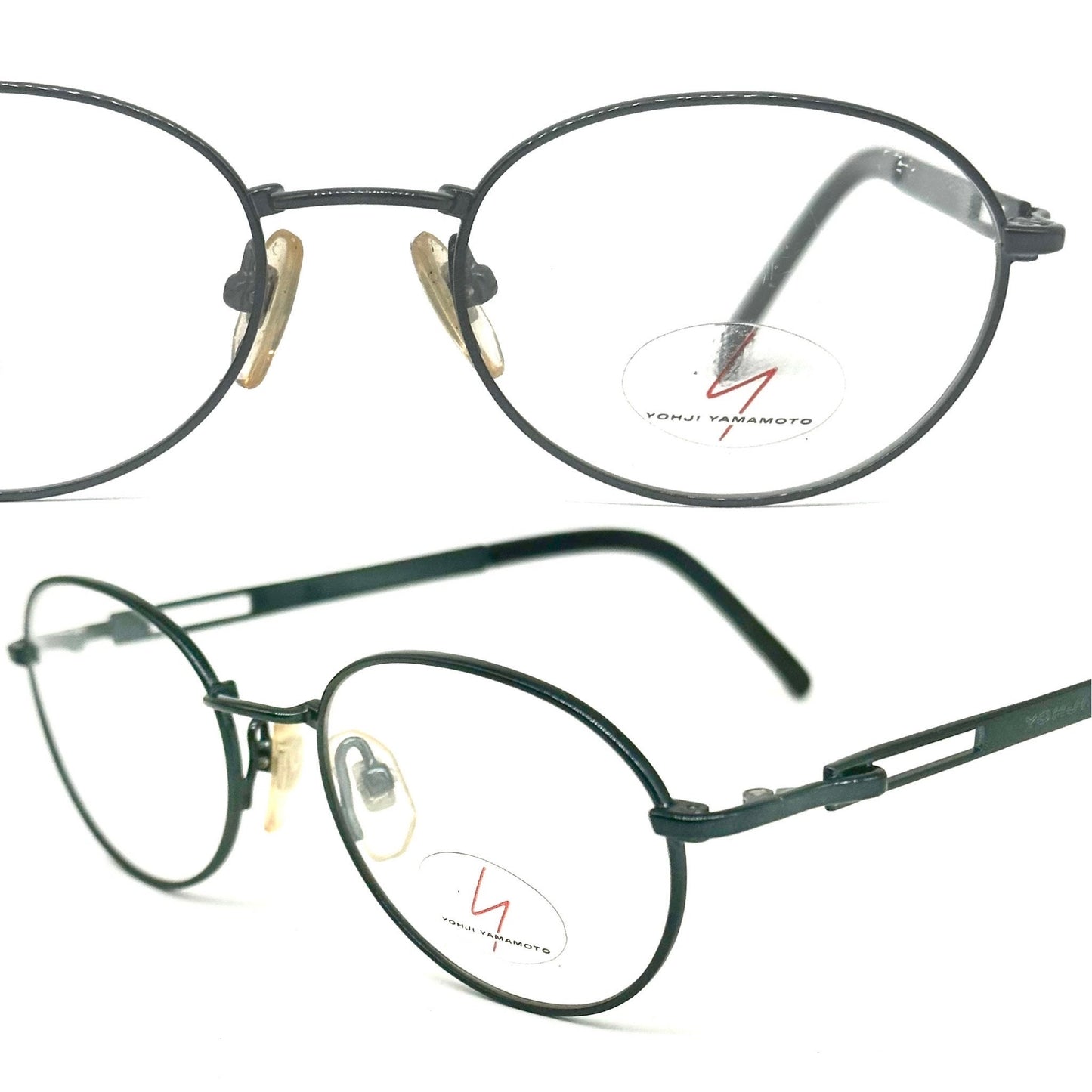 Yohji Yamamoto 51-5109 oval petrol green eyeglasses made in Japan, 90s NOS