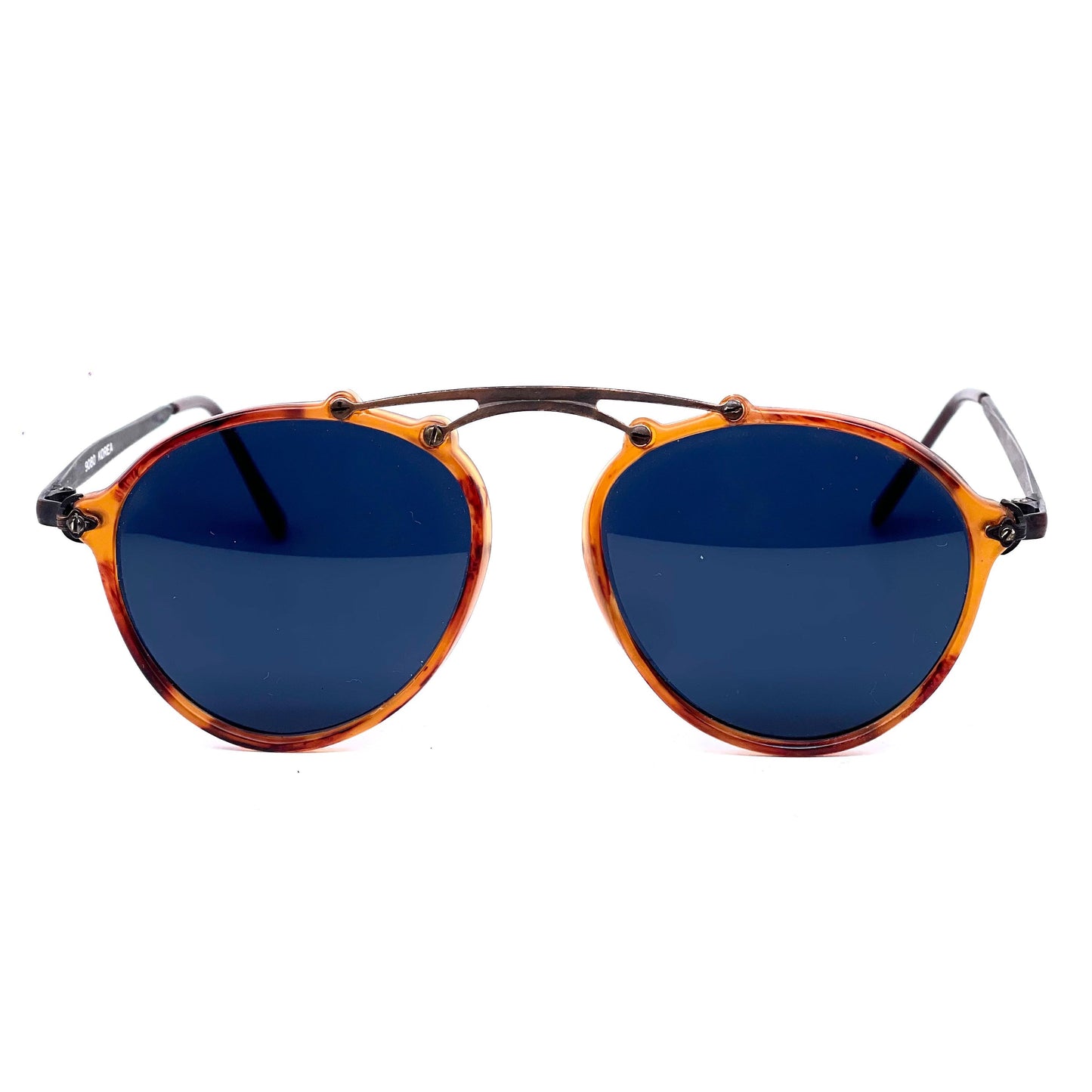 Incognito 9080 steampunk style aviator sunglasses in tortoise-brass NOS 80s
