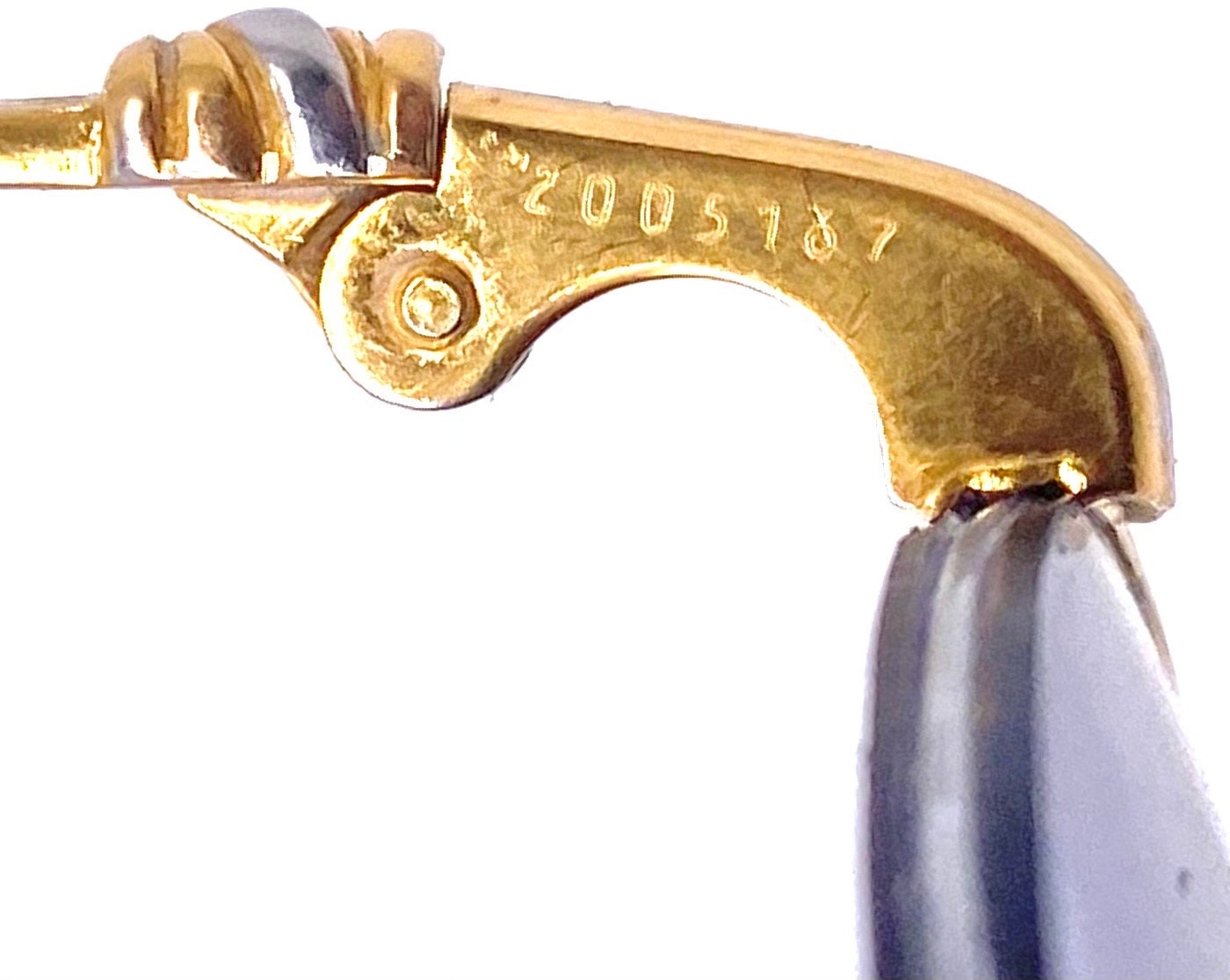 Cartier Orsay aviator sunglasses in golden metal w half rimmed structure, brand new lenses; made in France 1980s