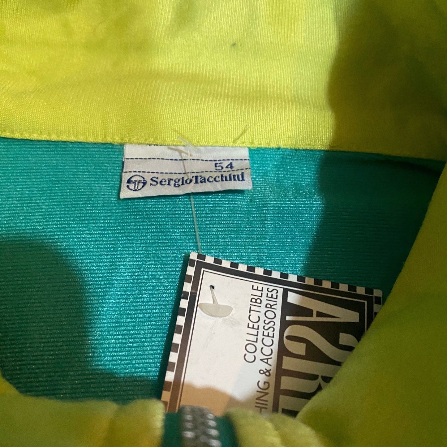 Sergio Tacchini 90s colorful patchwork tracktop jacket with embroidered details, Mint condition.